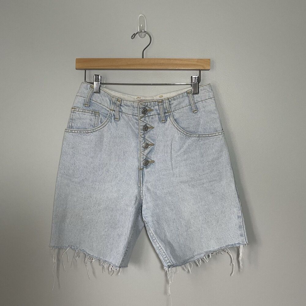 Guess Jeans Vintage Cutoff Denim Shorts USA Made Lightwash 100% Cotton Size 30